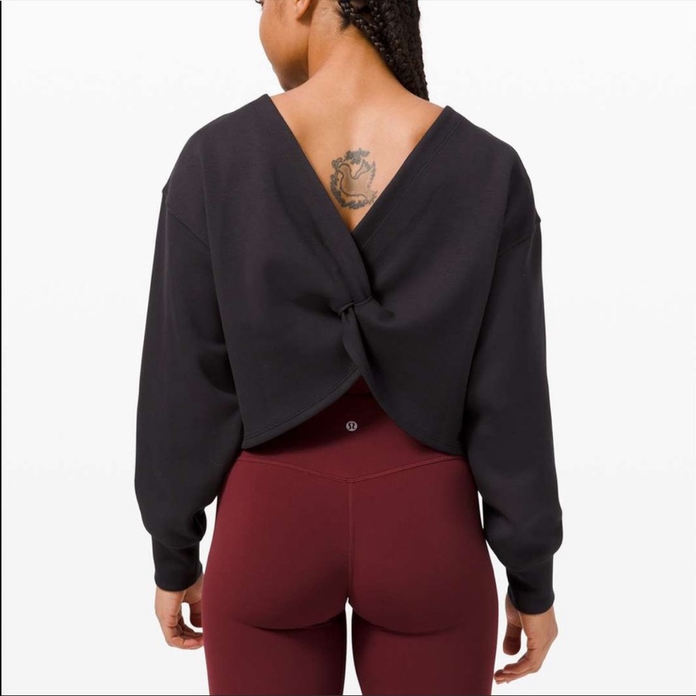 Lululemon Twist Back-To-Front Pullover Fern Green… - image 4